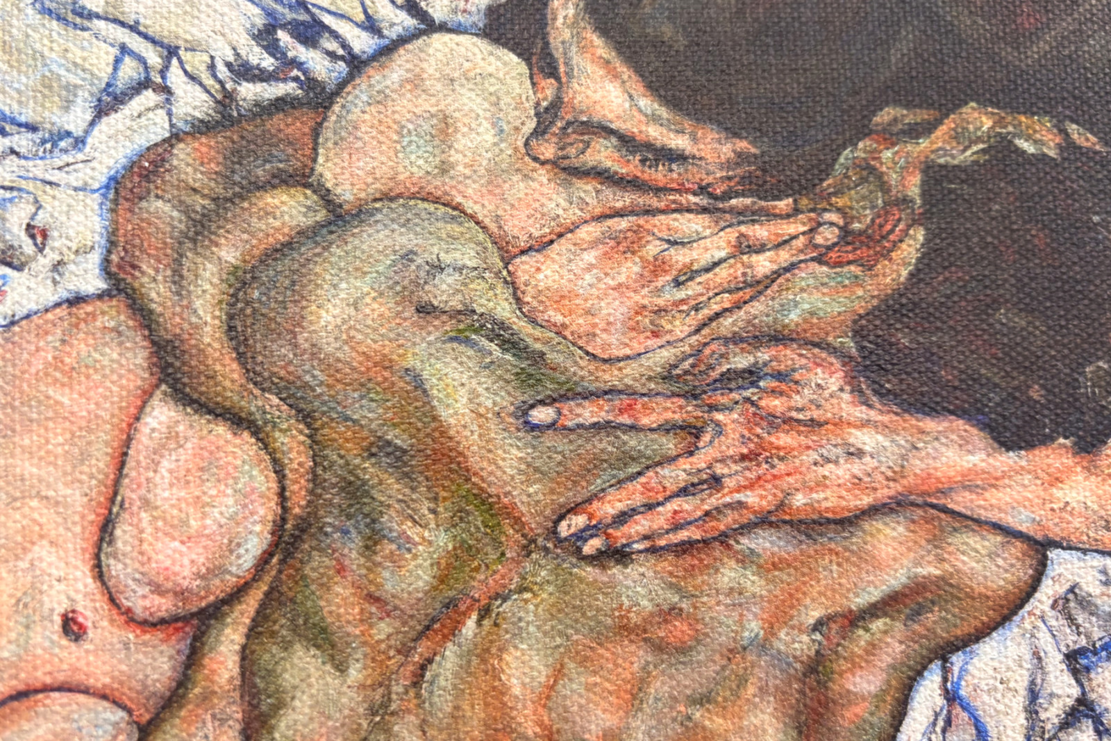 Omfamningen, 1917 - Egon Schiele