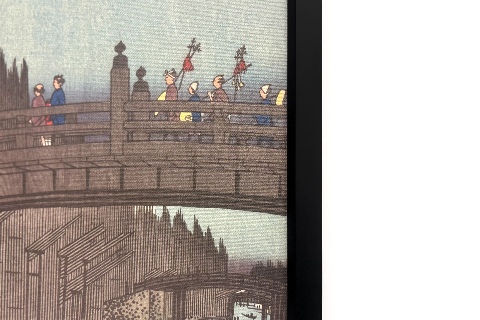 Bambumarknad vid Capital Bridge, 1857., 1857. - Ando Hiroshige