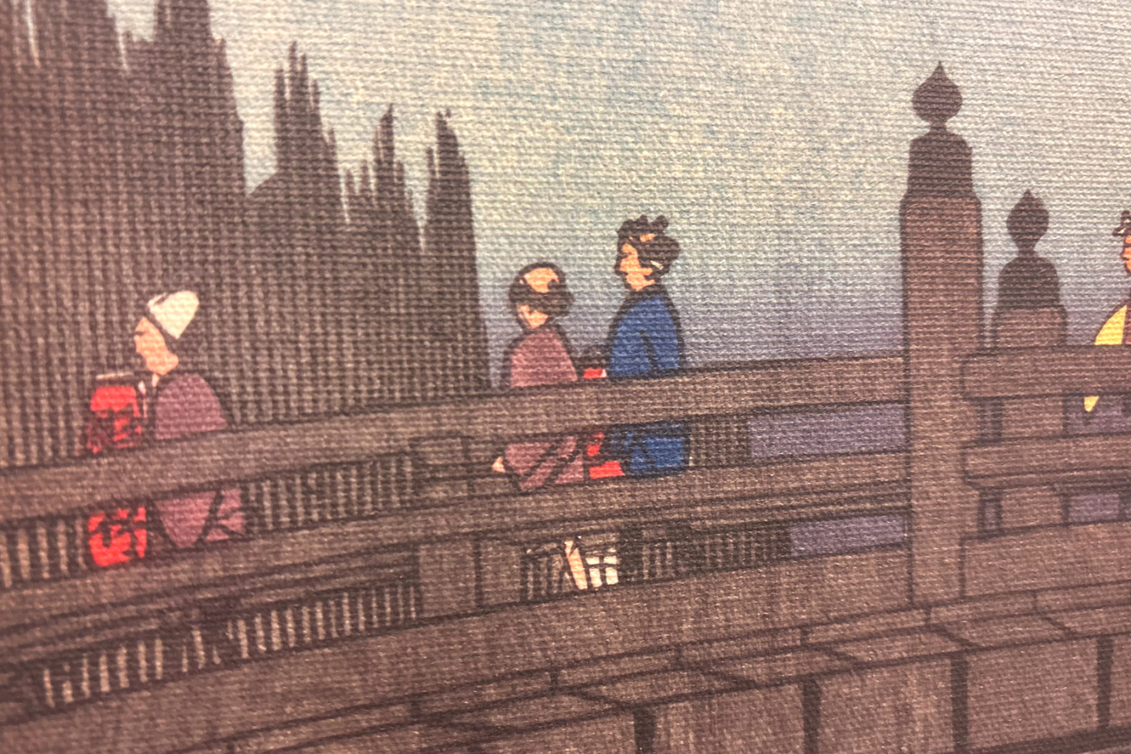 Bambumarknad vid Capital Bridge, 1857., 1857. - Ando Hiroshige