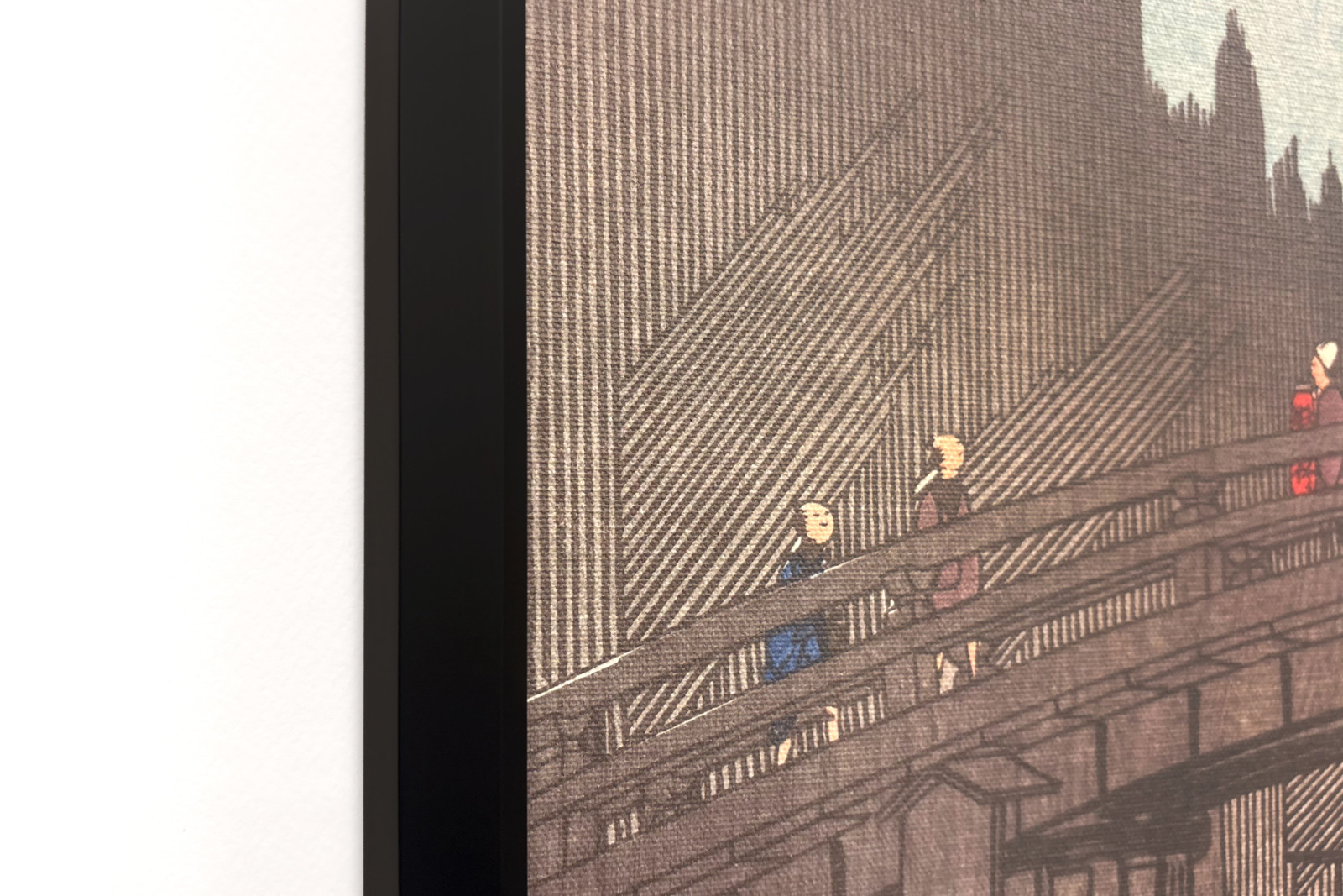 Bambumarknad vid Capital Bridge, 1857., 1857. - Ando Hiroshige