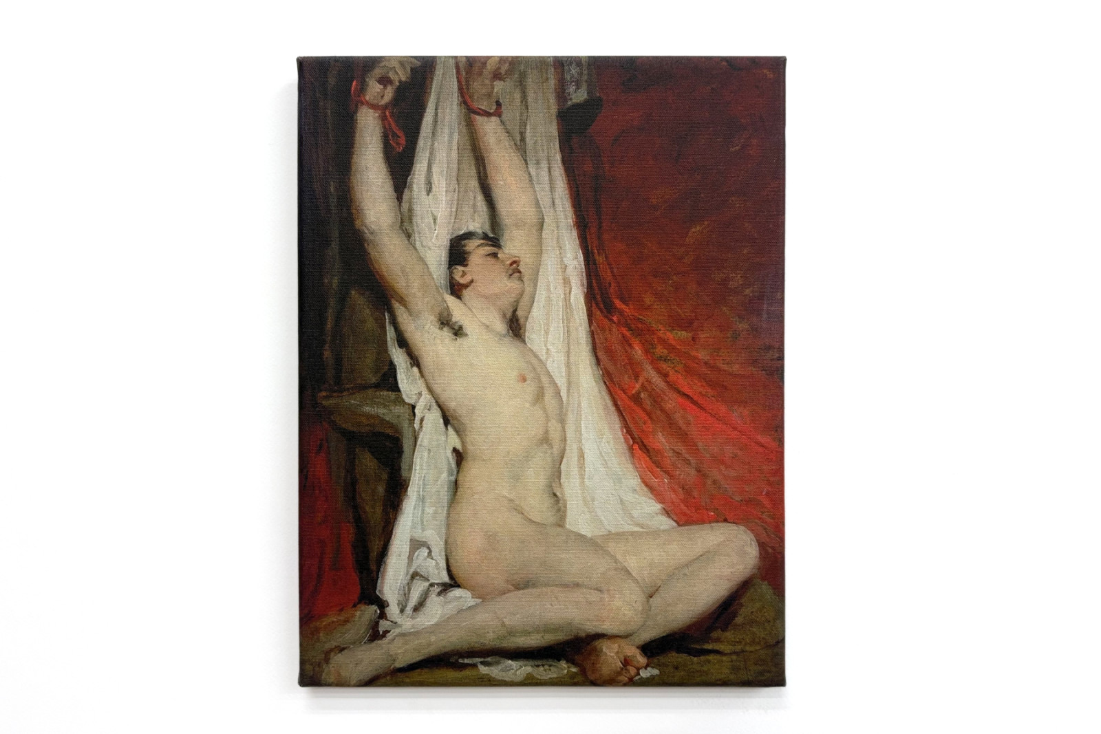 Manlig nakenstudie med uppsträckta armar - William Etty