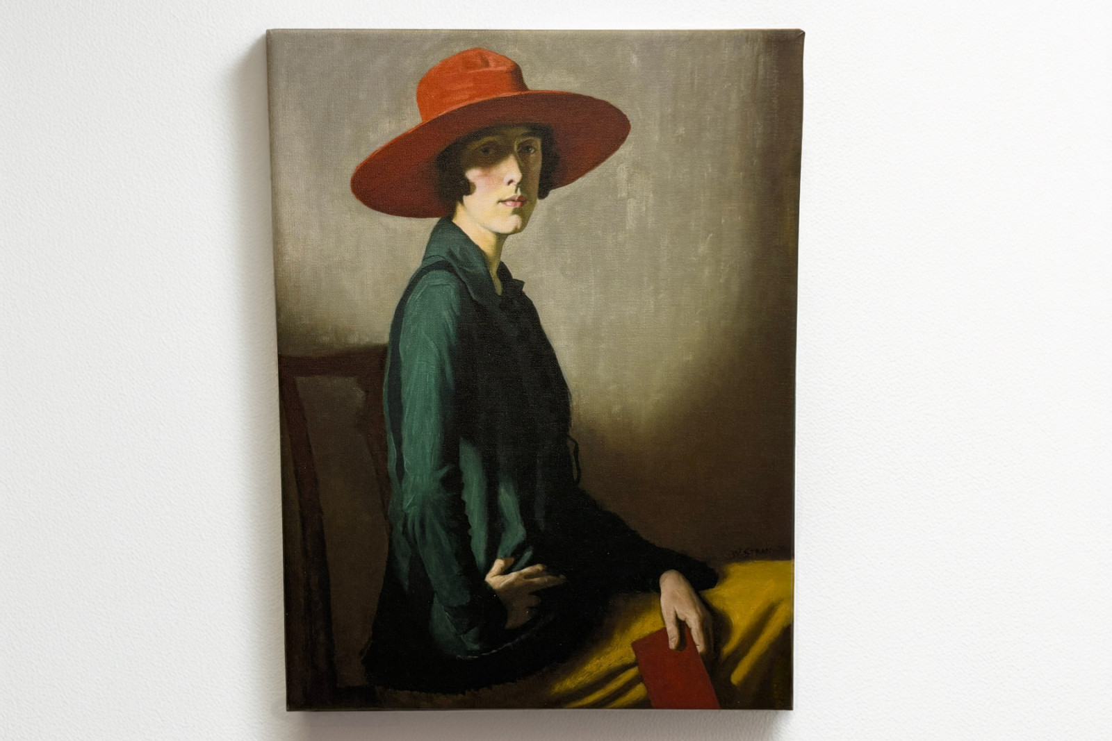 Dam med röd hatt - William Strang