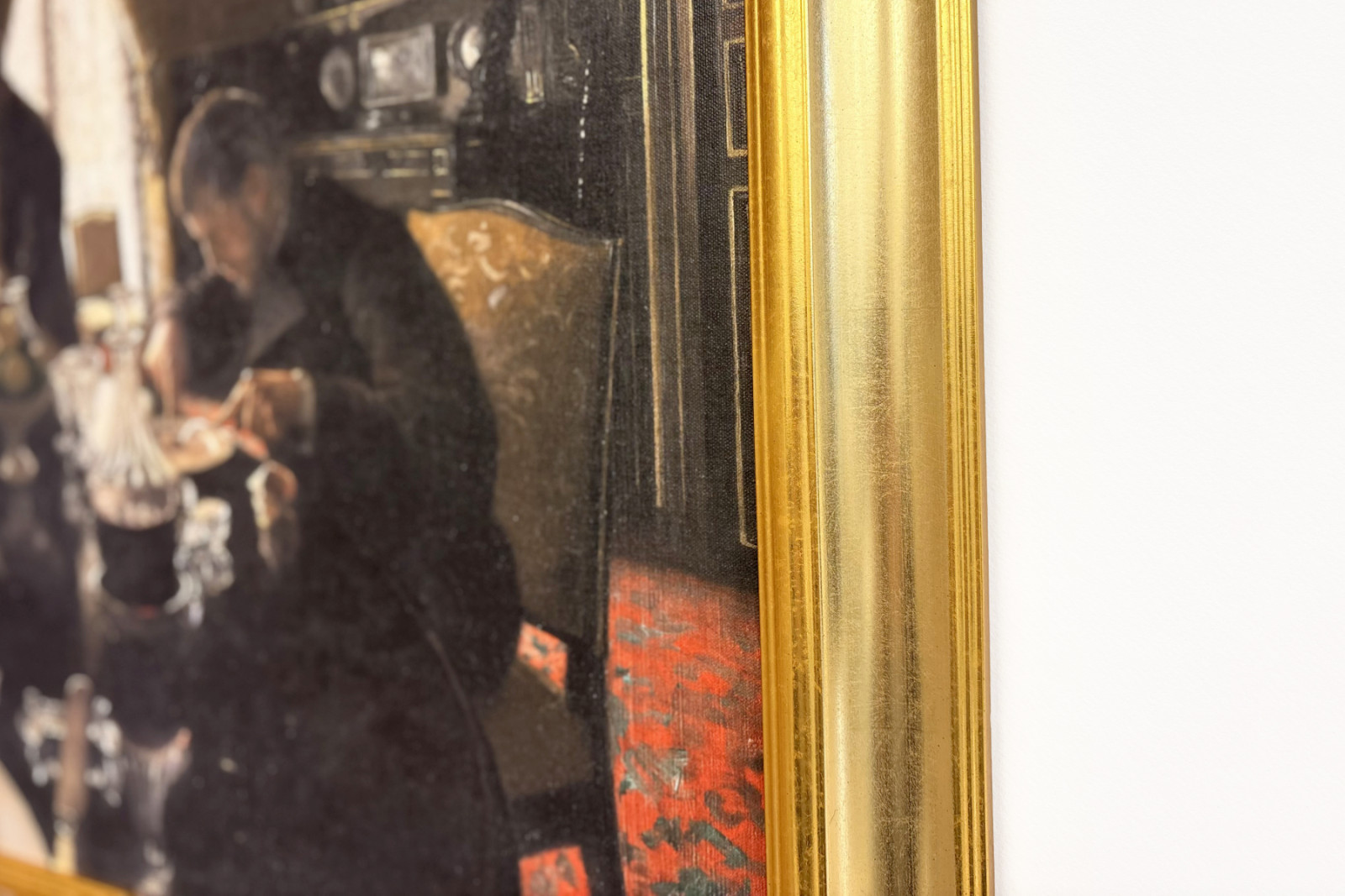 Diner - Middag på rue Miromesnil, familjen Caillebottes hem (olja på duk) - Gustave Caillebotte