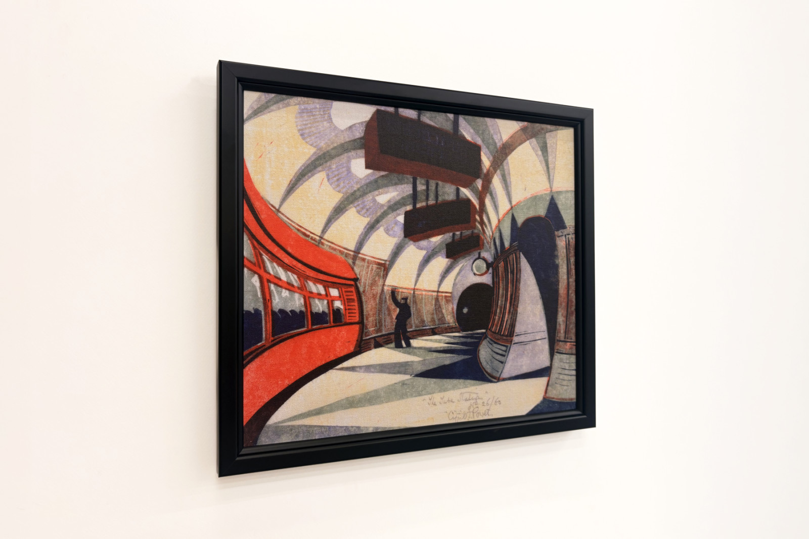 The Tube Train, c.1932 (linosnitt) (se även 151089) - Cyril Edward Power