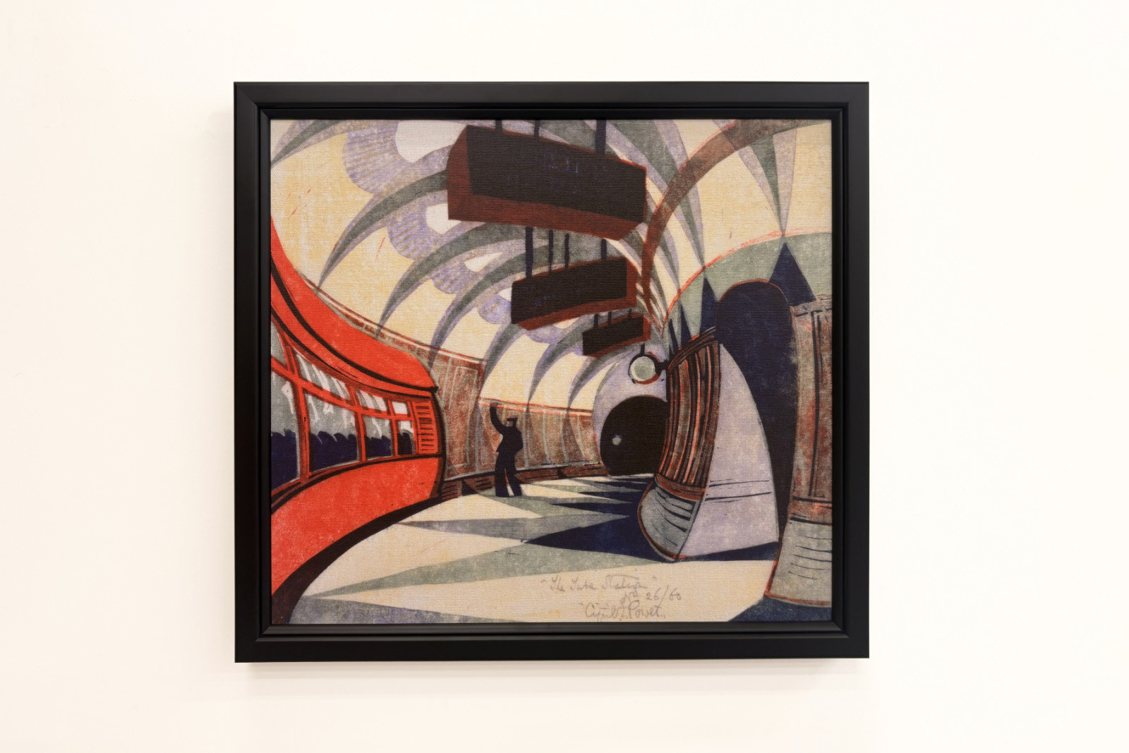 The Tube Train, c.1932 (linosnitt) (se även 151089) - Cyril Edward Power