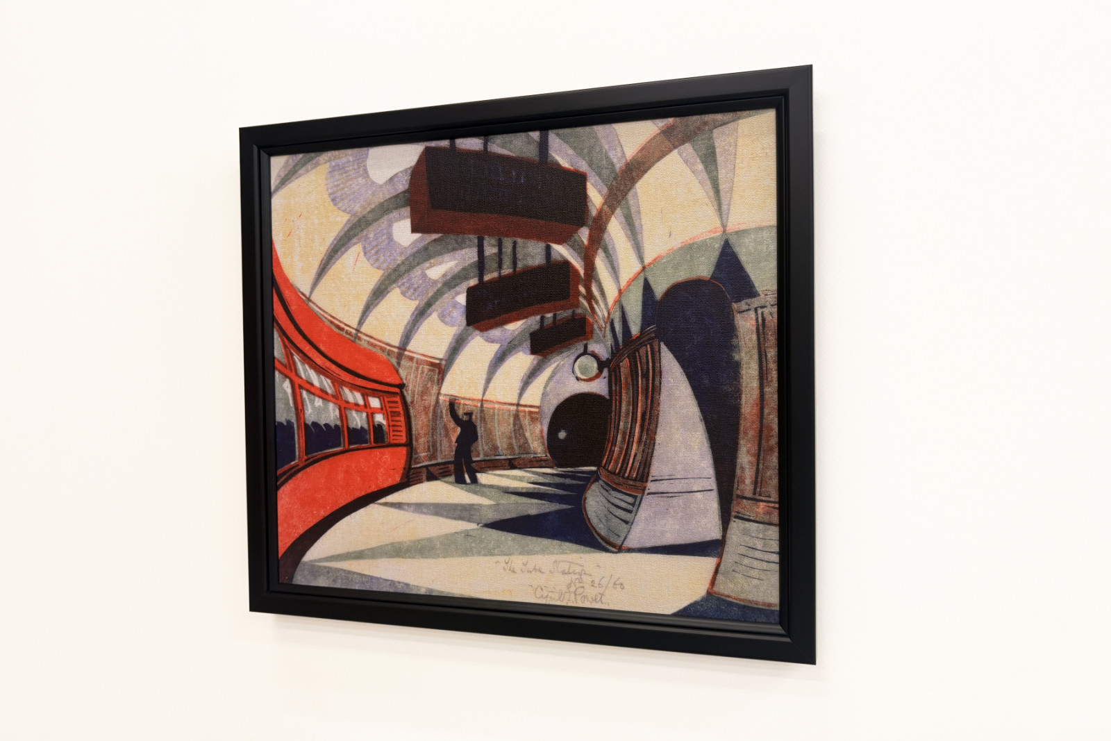 The Tube Train, c.1932 (linosnitt) (se även 151089) - Cyril Edward Power