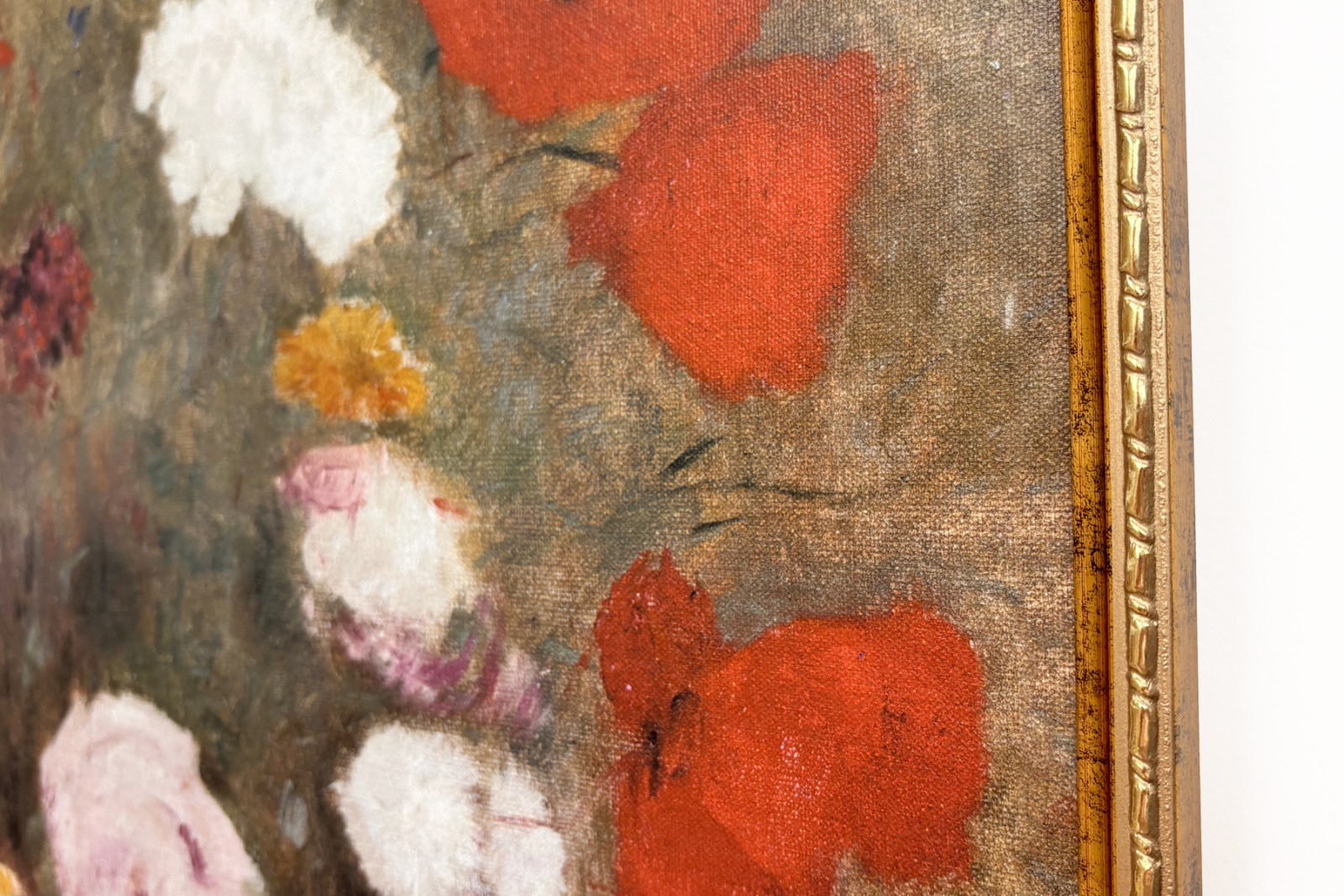 Bukett med vallmo Målning av Odilon redon (1840-1916). - Odilon Redon