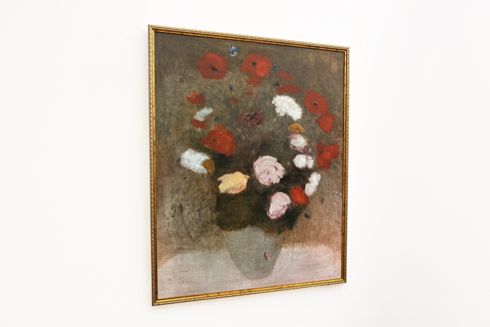 Bukett med vallmo Målning av Odilon redon (1840-1916). - Odilon Redon