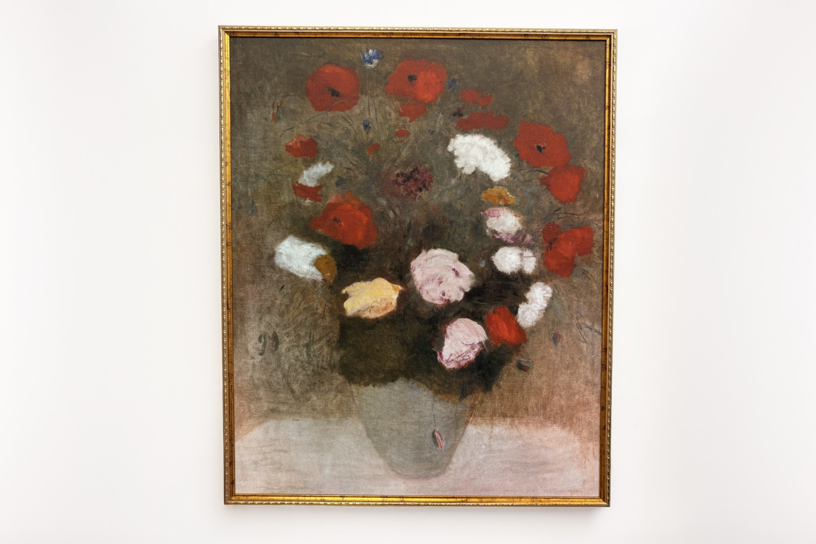 Bukett med vallmo Målning av Odilon redon (1840-1916). - Odilon Redon