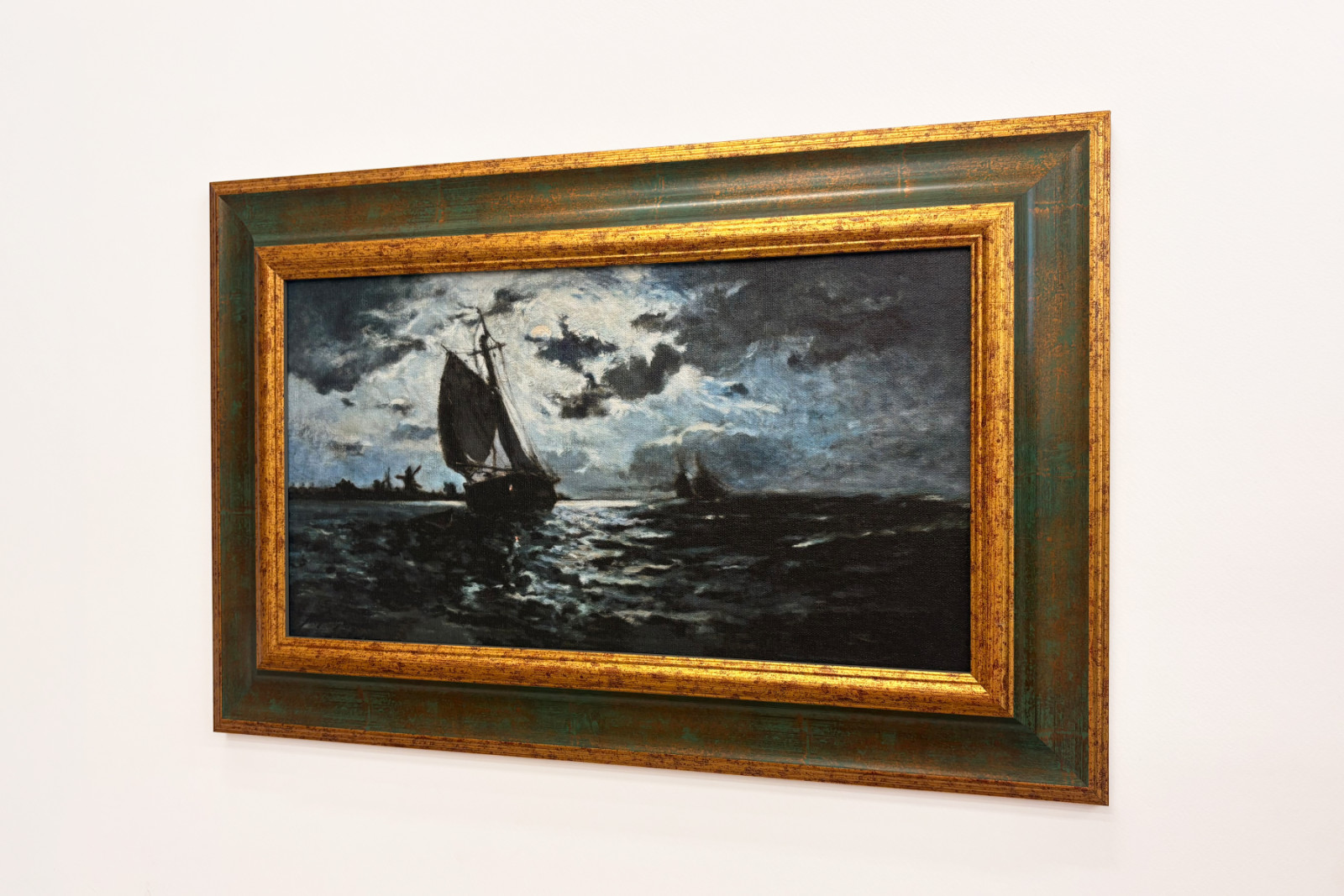 Segelfartyg i månskenet. - Paul Gauguin
