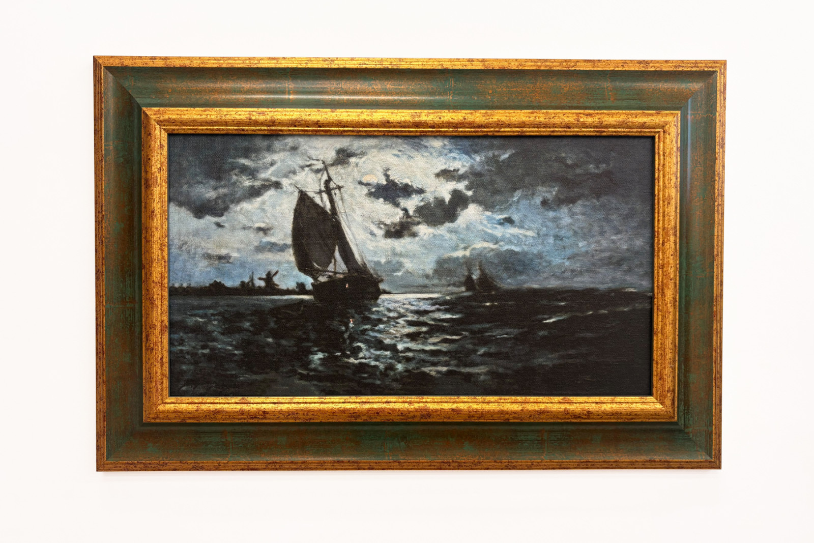 Segelfartyg i månskenet. - Paul Gauguin