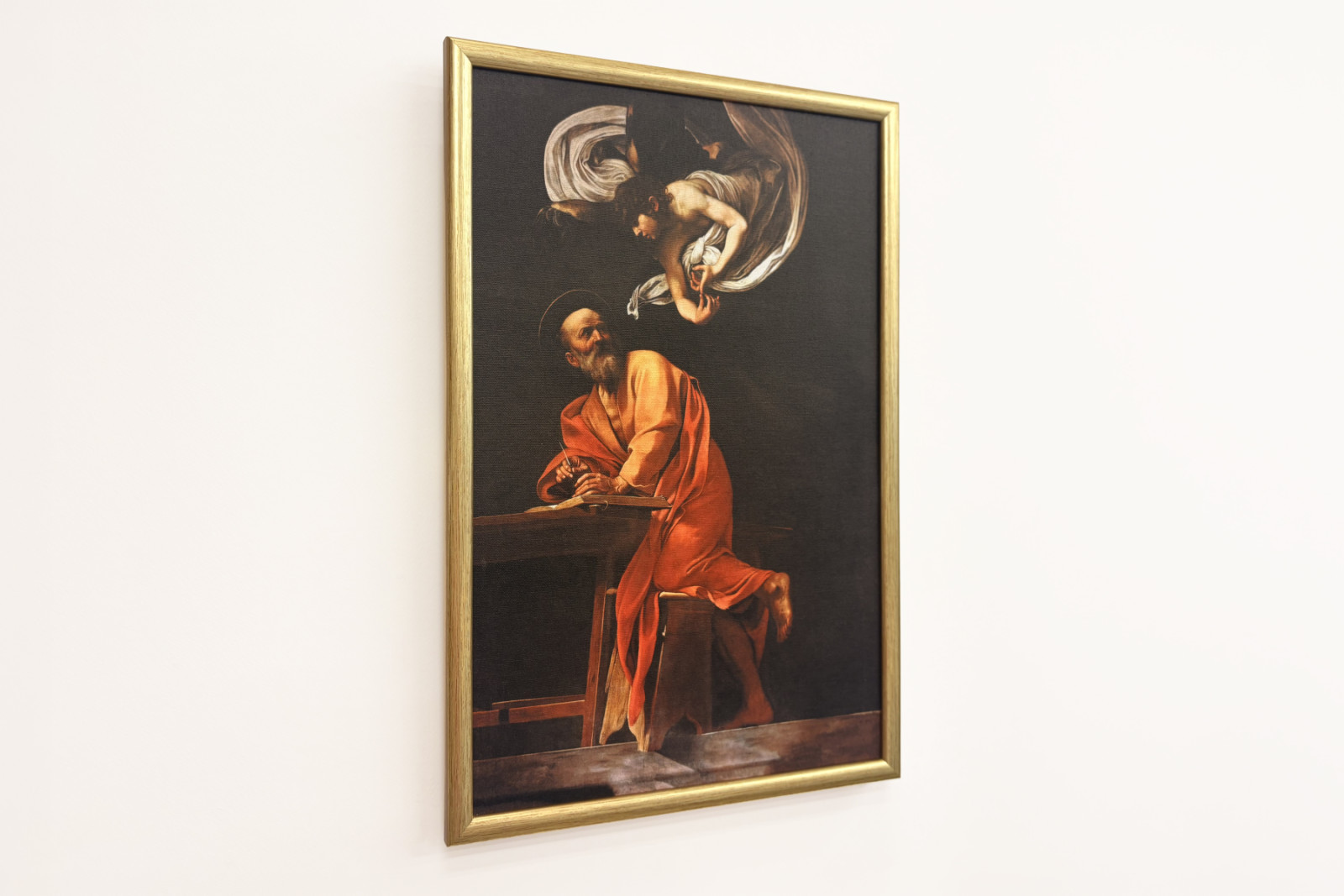 Den Helige Matteusinspiration - Michelangelo Merisi Caravaggio