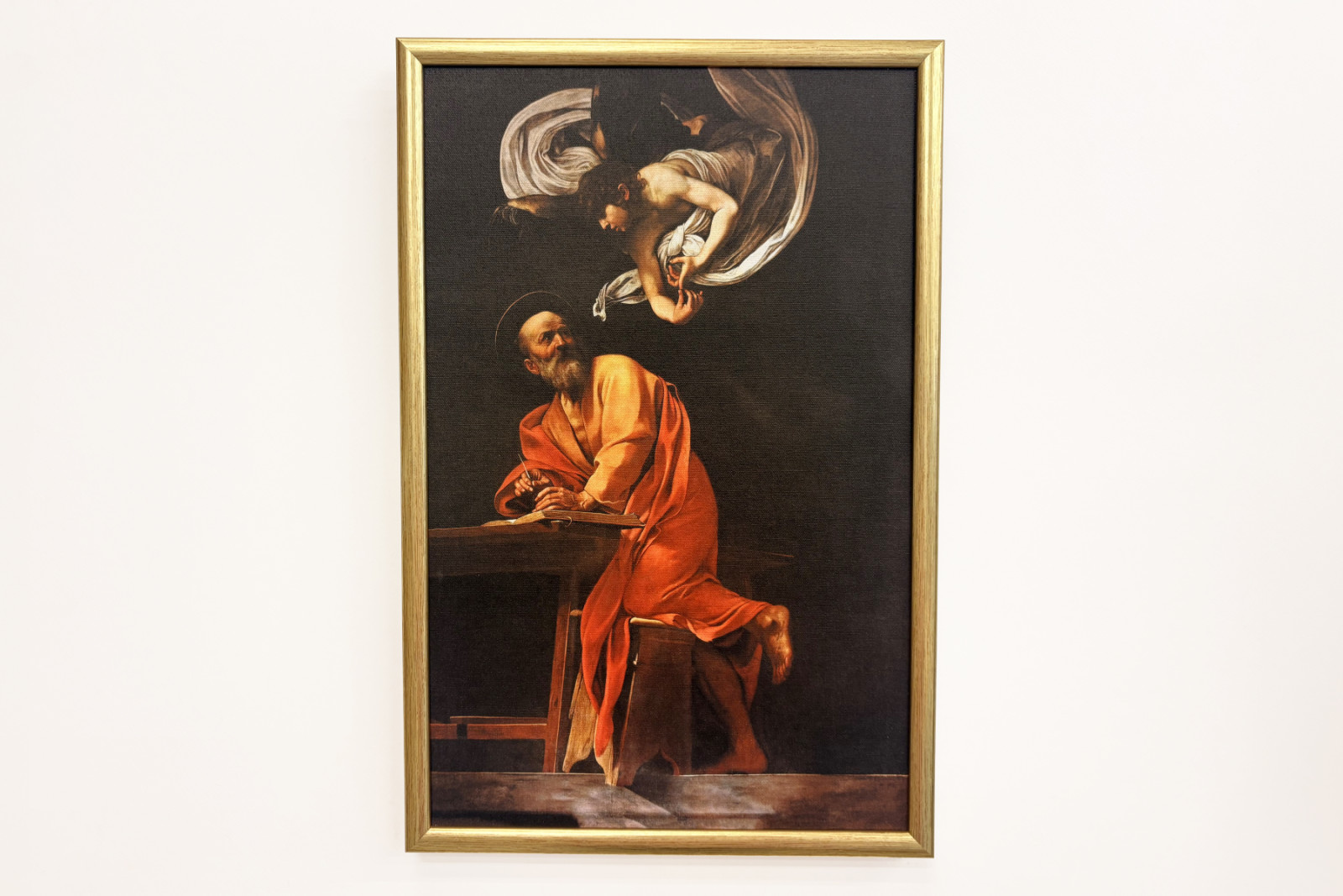 Den Helige Matteusinspiration - Michelangelo Merisi Caravaggio