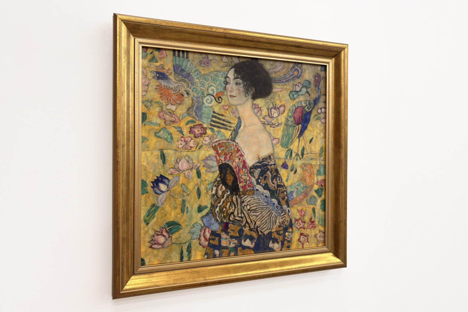 Dam med fläkt - Gustav Klimt