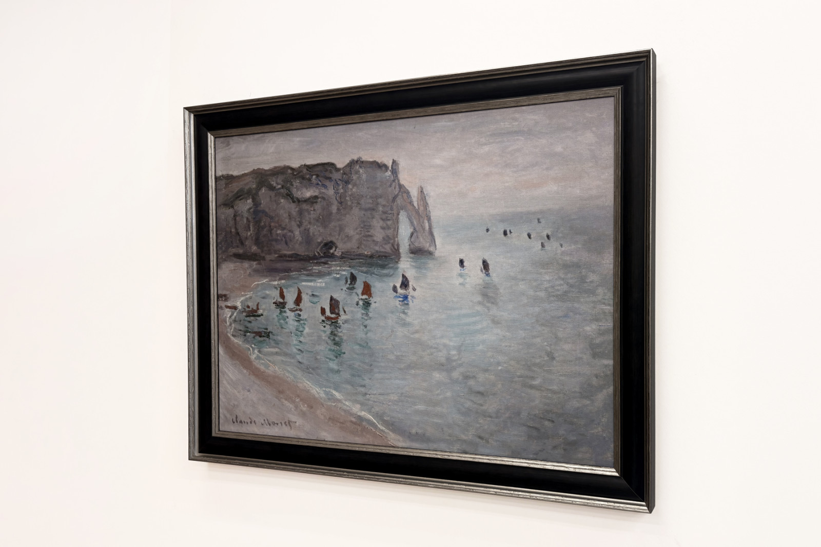 Etretat, Porte d’Aval: fiskebåtar som lämnar hamnen - Claude Monet