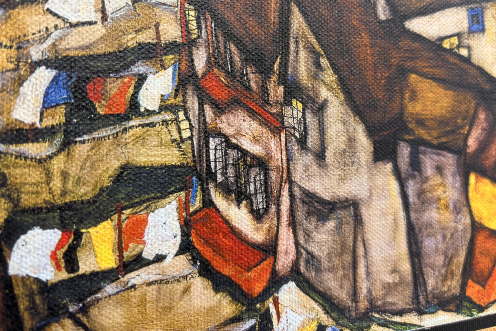 Halvmåne av hus, Krumau (nuvarande Český Krumlov, Tjeckoslovakien) - Halvmåne av hus, Krumau (Den lilla staden V), av Egon Schiele (1890-1918) - Egon Schiele