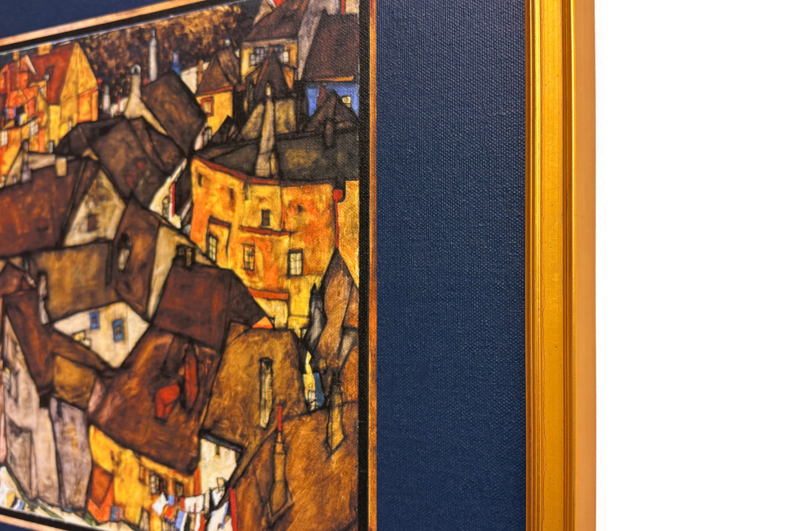Halvmåne av hus, Krumau (nuvarande Český Krumlov, Tjeckoslovakien) - Halvmåne av hus, Krumau (Den lilla staden V), av Egon Schiele (1890-1918) - Egon Schiele