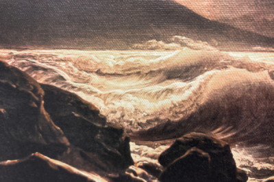 Storm i Neapelbukten i månsken