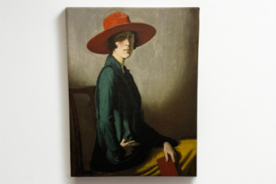 Dam med röd hatt - William Strang