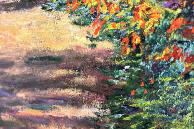 En väg i Monets trädgård, Giverny, 1902