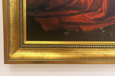 Italien Toscana Florens, Uffizigalleriet: Bebådelsen, målning av Leonardo da Vinci (1452-1519), Olja på trä, ca. 1472-1475, 98x217 cm