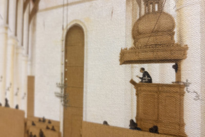 Interiör av Sint-Odulphuskerk i Assendelft, 1649