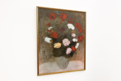 Bukett med vallmo Målning av Odilon redon (1840-1916). - Odilon Redon