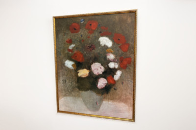 Bukett med vallmo Målning av Odilon redon (1840-1916). - Odilon Redon
