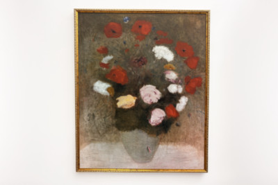 Bukett med vallmo Målning av Odilon redon (1840-1916). - Odilon Redon