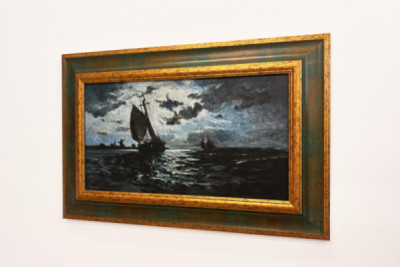Segelfartyg i månskenet. - Paul Gauguin