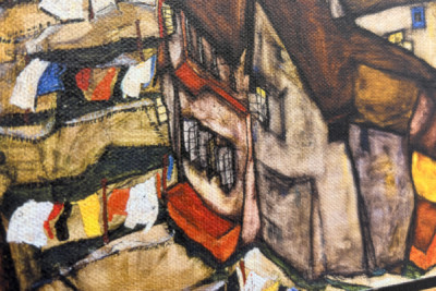 Halvmåne av hus, Krumau (nuvarande Český Krumlov, Tjeckoslovakien) - Halvmåne av hus, Krumau (Den lilla staden V), av Egon Schiele (1890-1918)