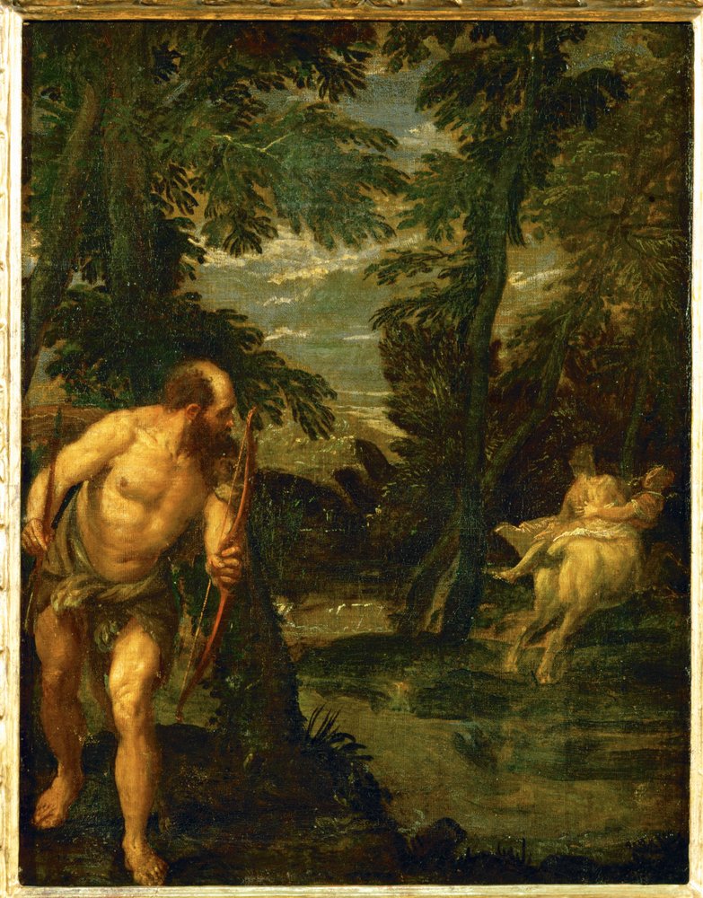 Herkules, Dejaneira och kentauren Nessus (målning på duk) av (1528-88) Veronese