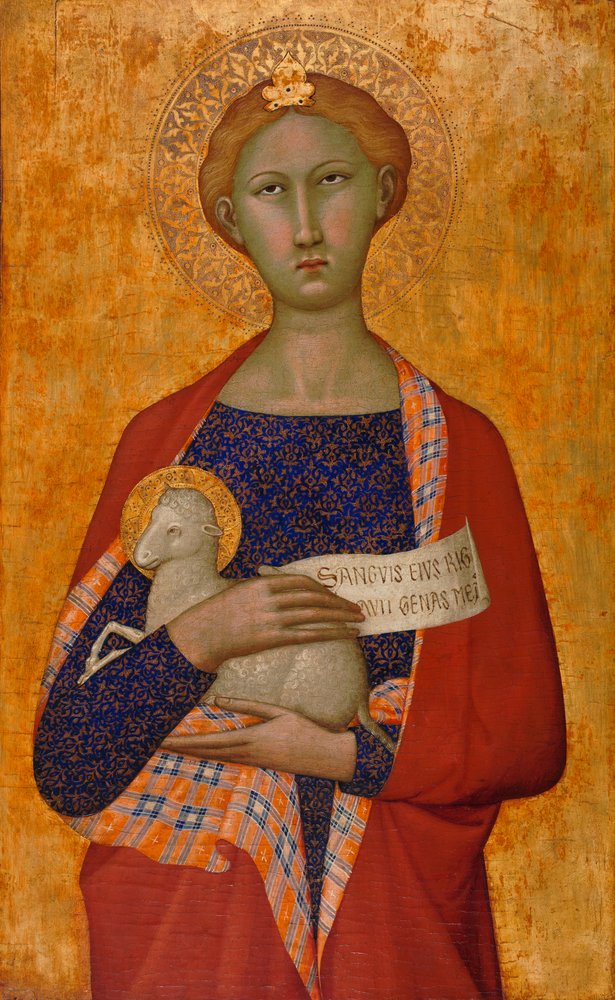 Sankt Agnes av (attr. to) Master of the Straus Madonna