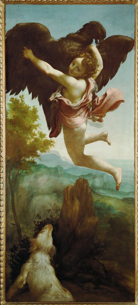 Bortförandet av Ganymed (olja på duk) av (c.1489-1534) Correggio