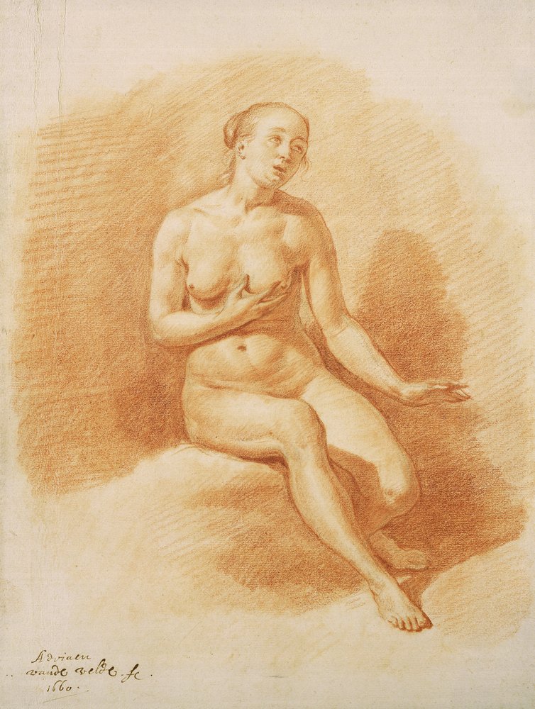Kvinnlig nakenstudie, 1660 av Adriaen van de Velde