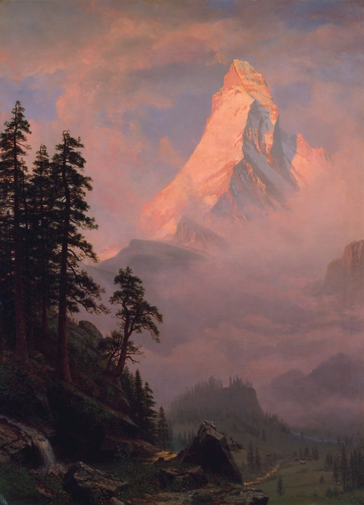 Soluppgång på Matterhorn, efter 1875 av Albert Bierstadt