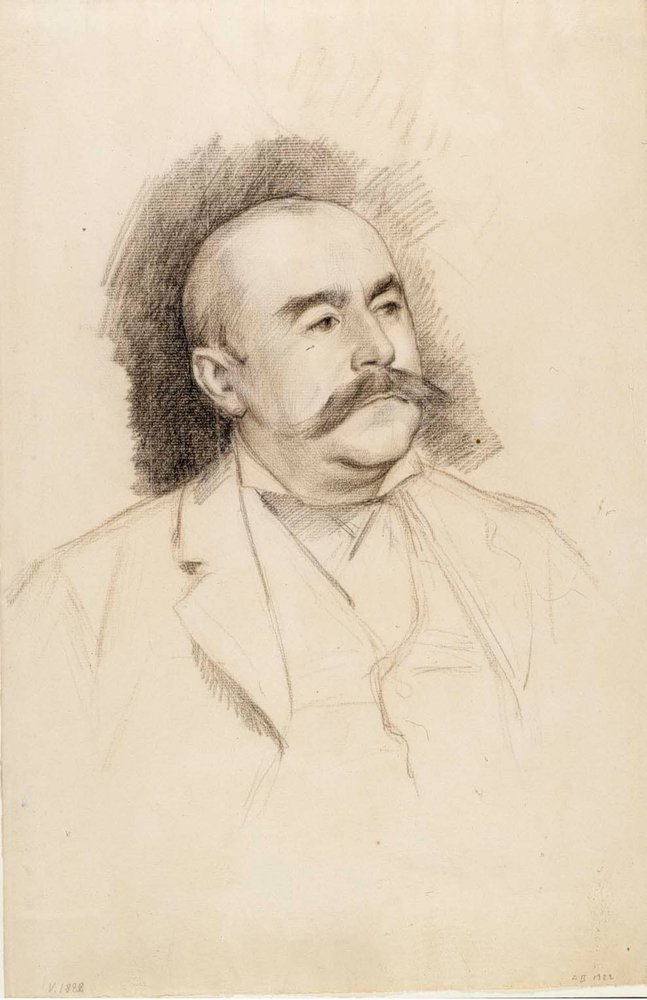 Porträtt av baron A. Portalis, skiss av Albert Edelfelt