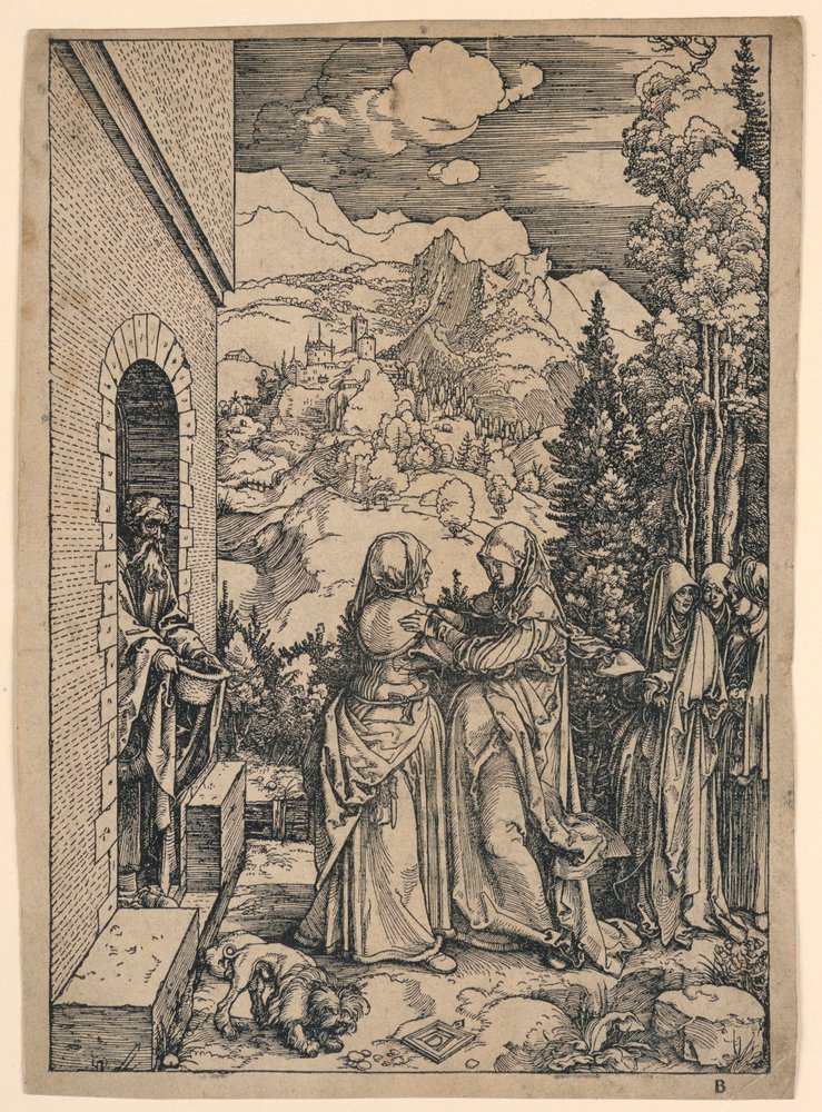 The Visitation, från "The Life of the Virgin" av Albrecht Dürer