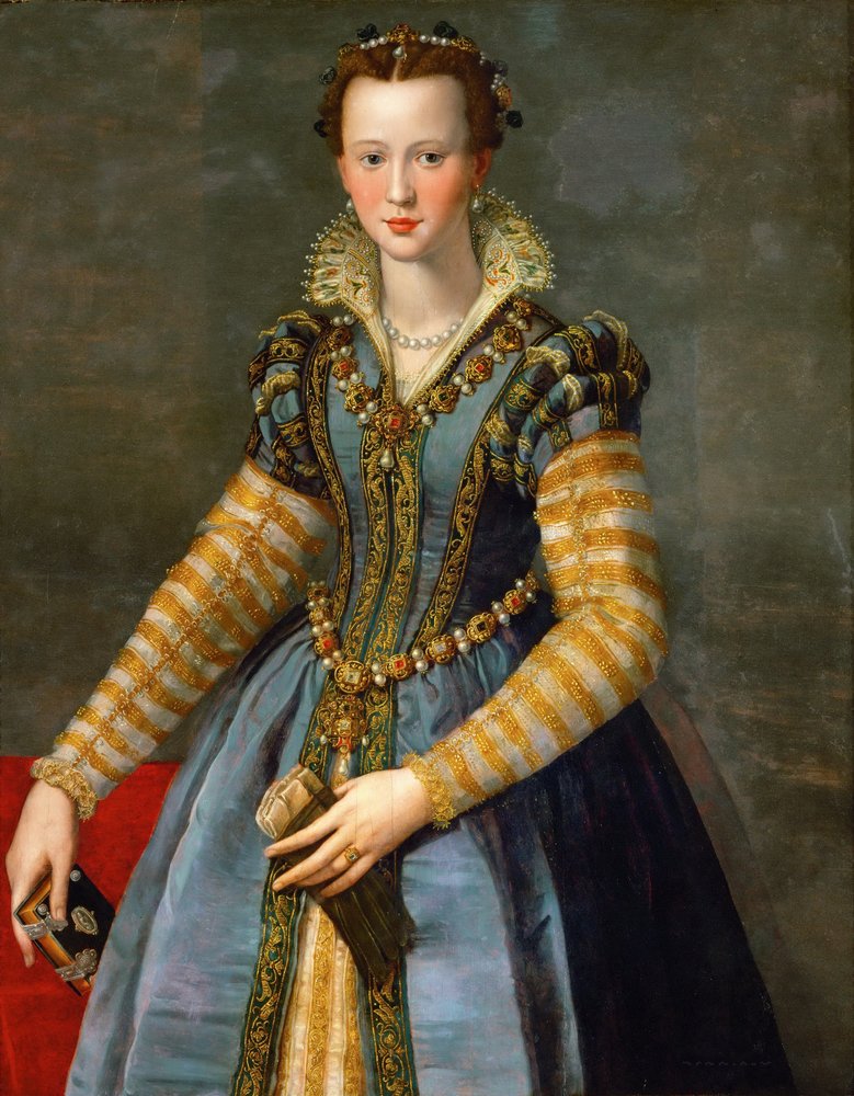 Porträtt av Maria de’ Medici 1540-1557, ca 1555 av Alessandro Allori