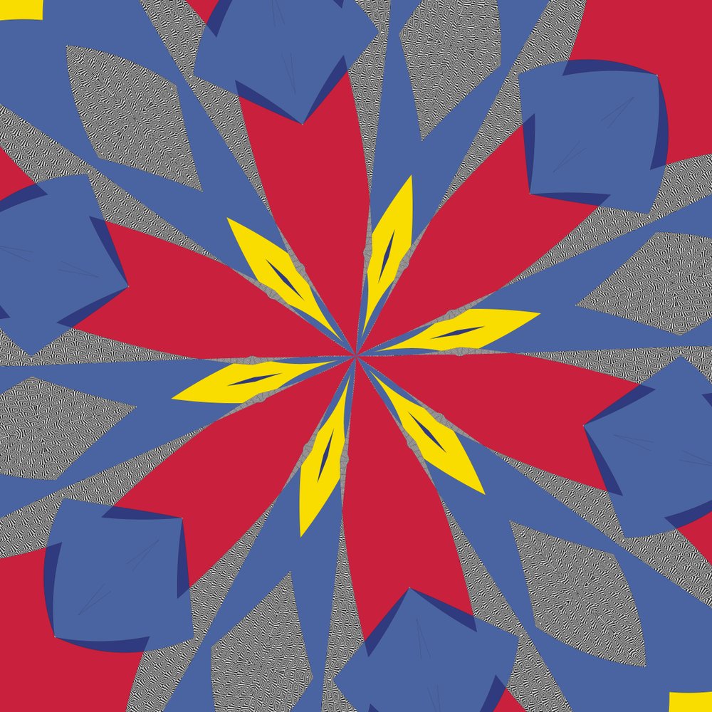 symmetri #54,2019,(blandade media) av Alex Caminker