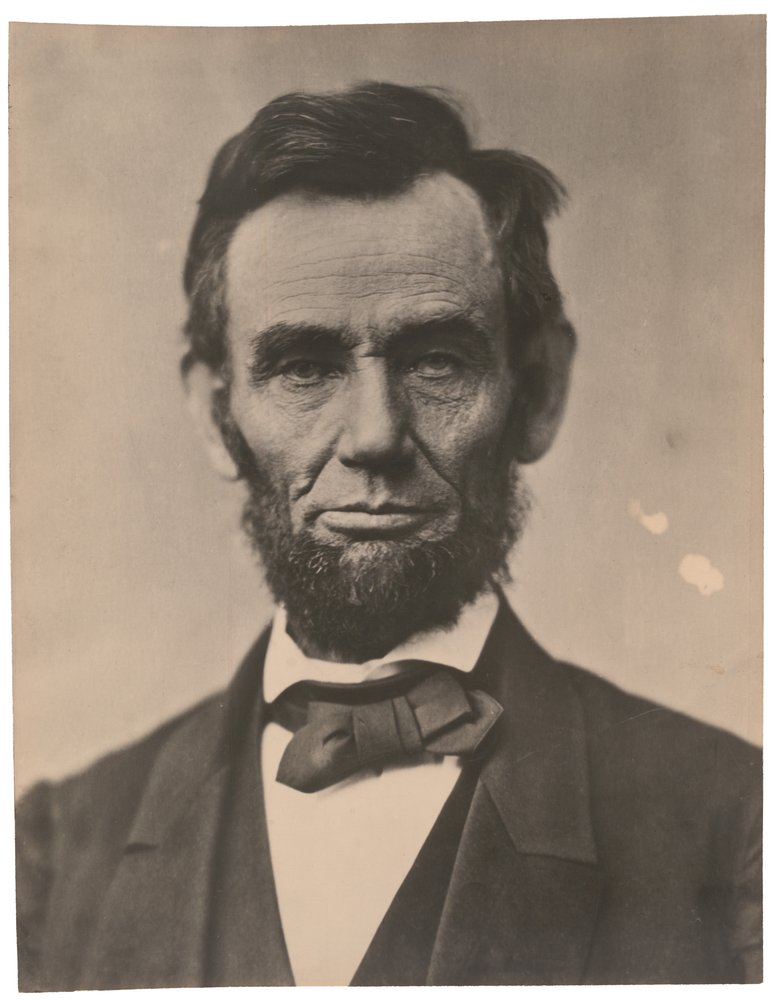 Porträtt av Abraham Lincoln, november 1863, tryckt cirka 1910 av Alexander Gardner