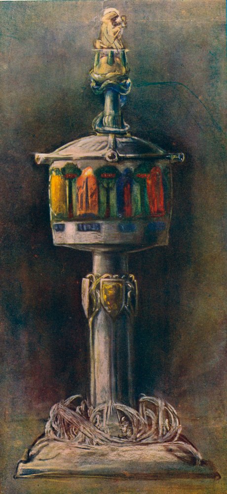 Silverkopp med Bassetaille-emaljer, 1903 av Alexander Fisher