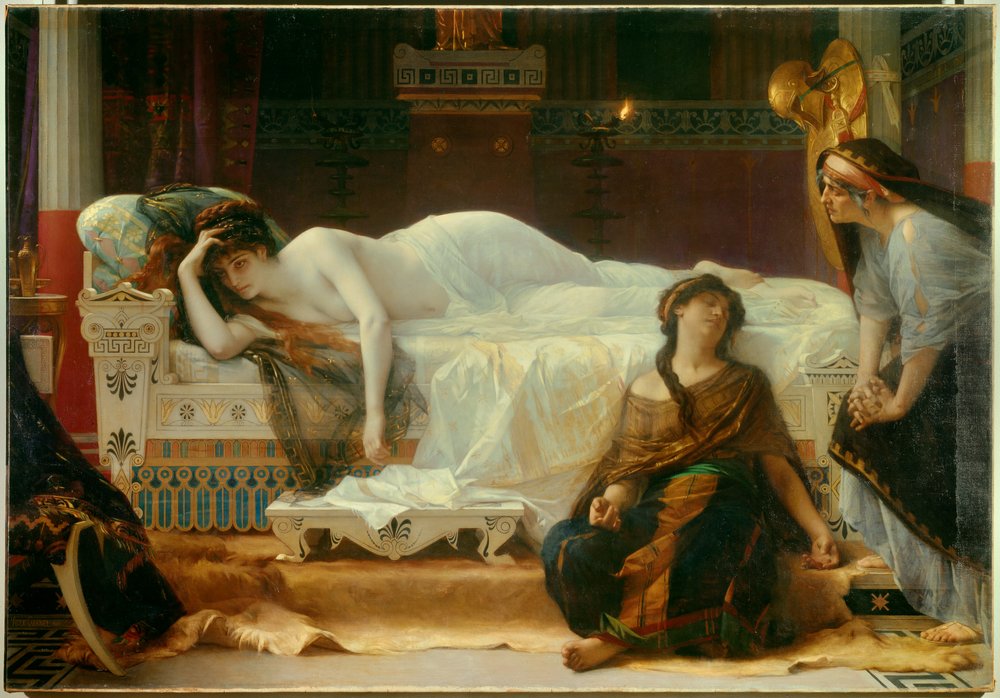 Faidra. Faidra, förälskad i sin styvson Hippolytos, är förtvivlad. av Alexandre Cabanel