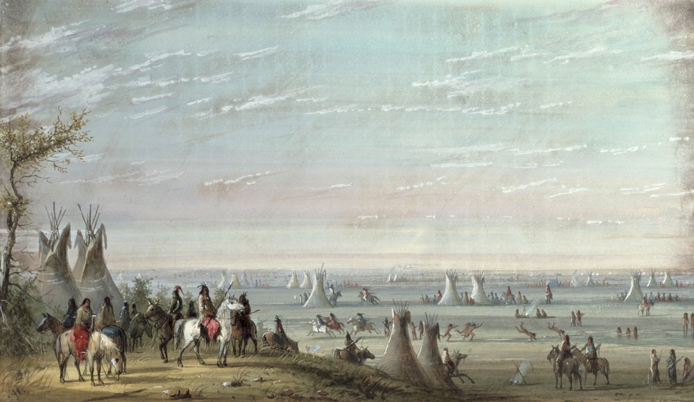 Möte, 1837 av Alfred Jacob Miller