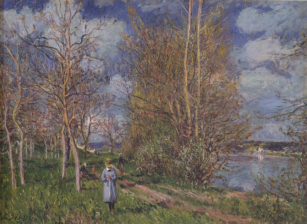 De små ängarna på våren av Alfred Sisley