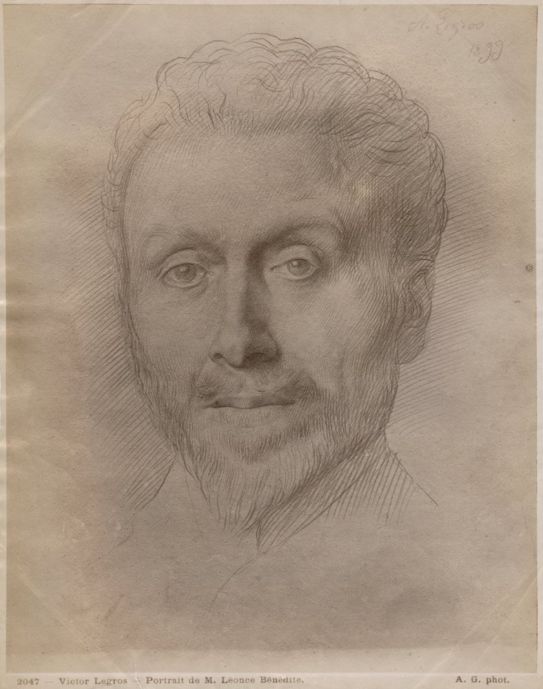 Leonce Benedite, 1899 (silverpoint på papper) av Alphonse Legros