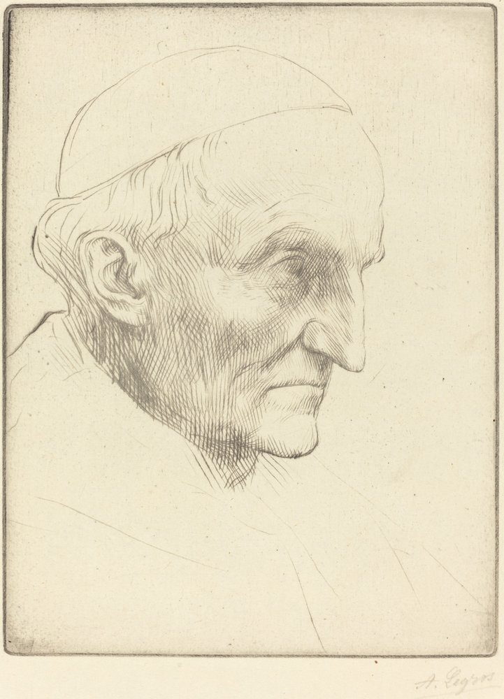 Kardinal Manning, 3:e tallriken. av Alphonse Legros