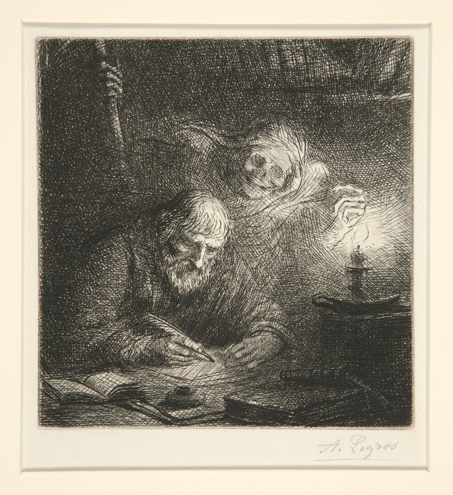 Döden och filosofen (Death and the Philosopher) av Alphonse Legros
