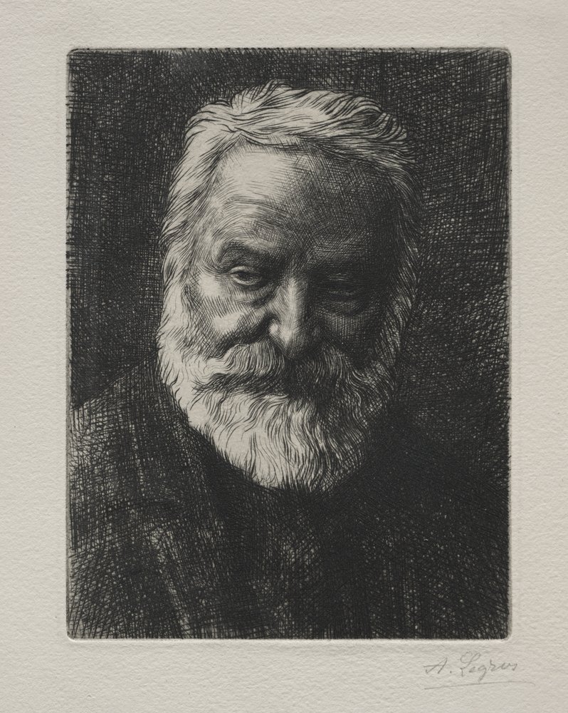 Porträtt av Victor Hugo (2:a tavlan) av Alphonse Legros