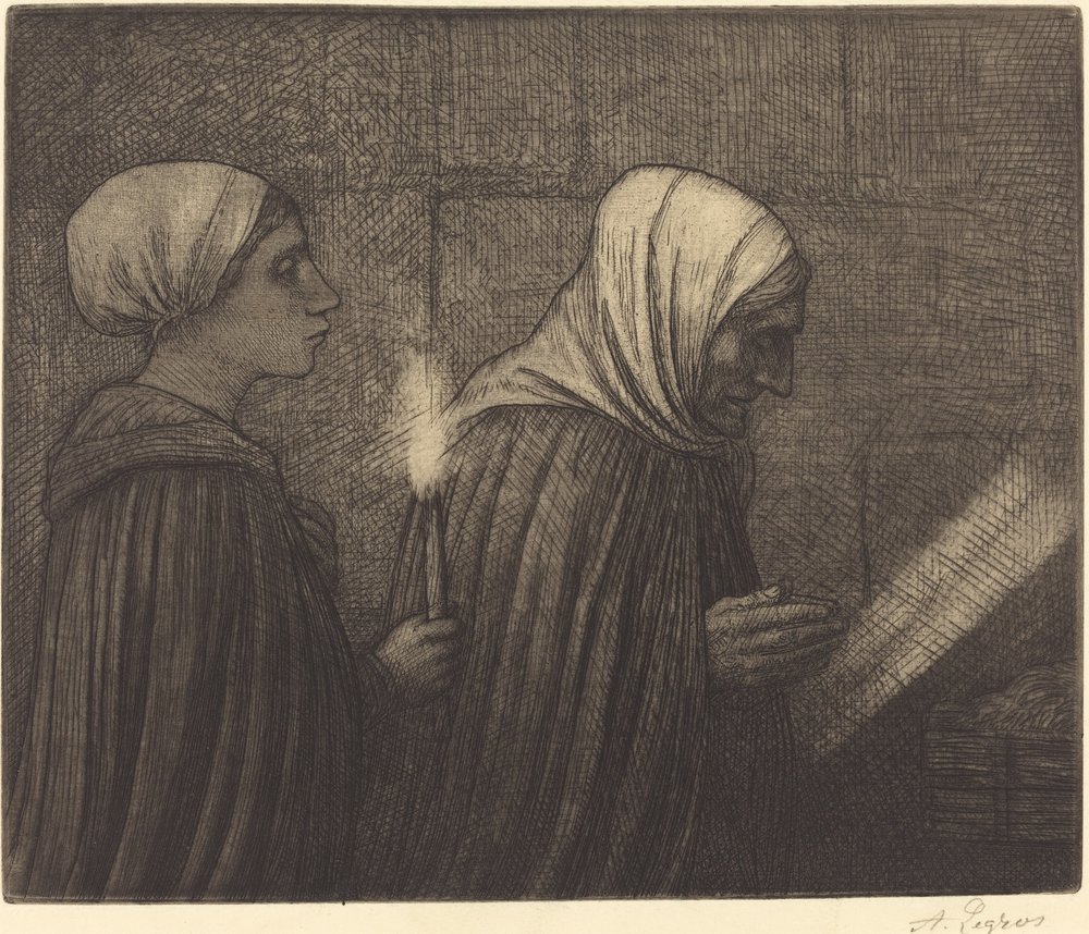 The Manger av Alphonse Legros